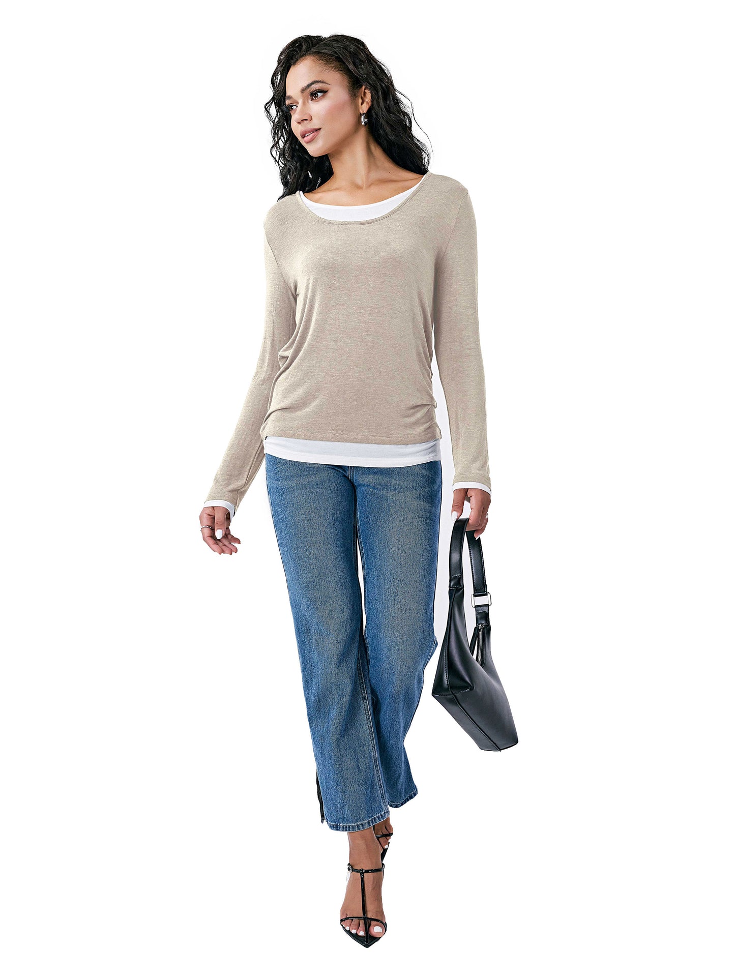 Lightweight Longsleeve Tunic Tops