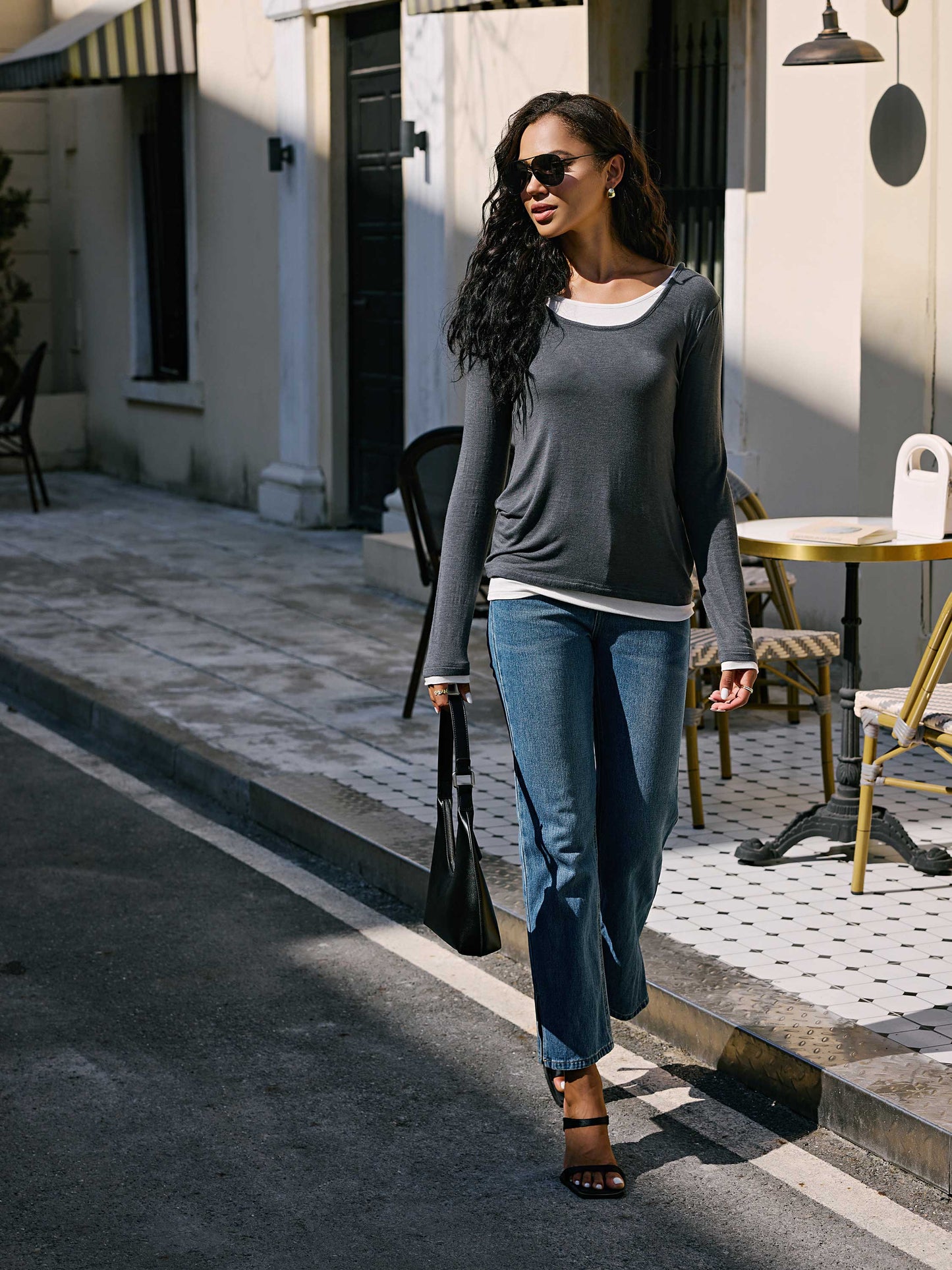 Lightweight Longsleeve Tunic Tops